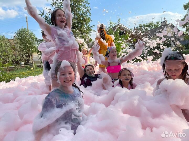 Аниматоры для детей и подростков, пенная вечеринка