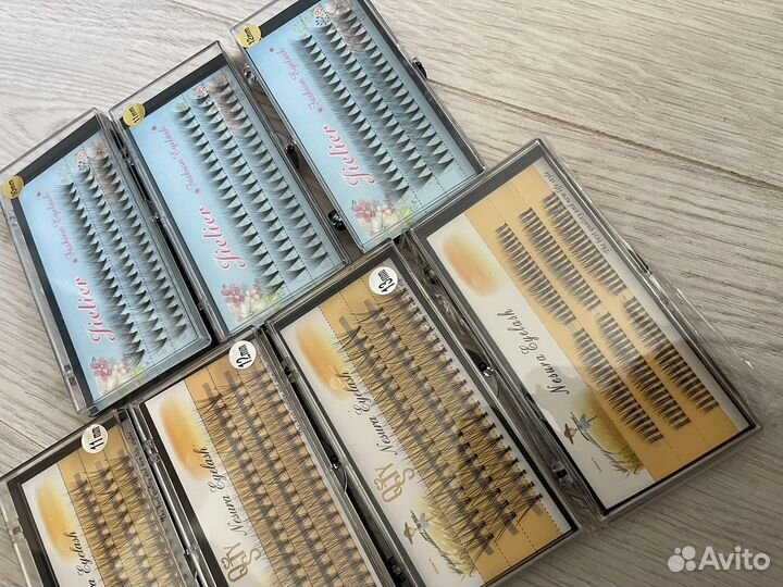 Накладные ресницы пучки 11, 12, 13 мм