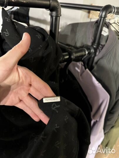 Худи Represent Logo Full Black Оригинал