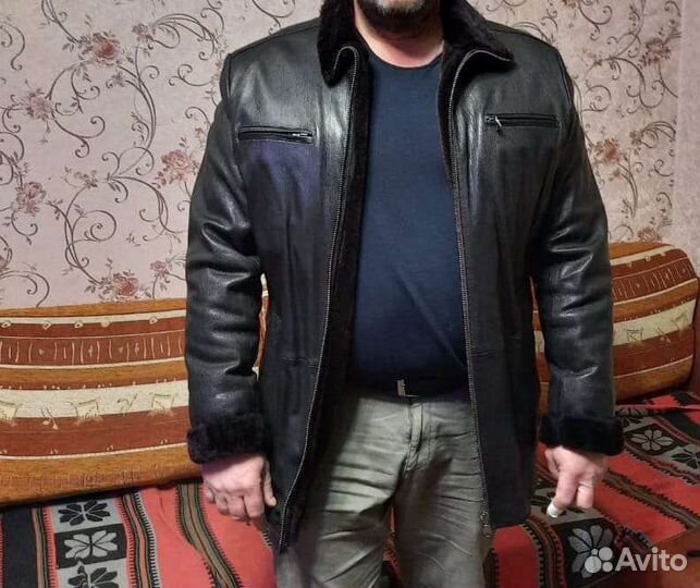 Кожаная куртка зимняя