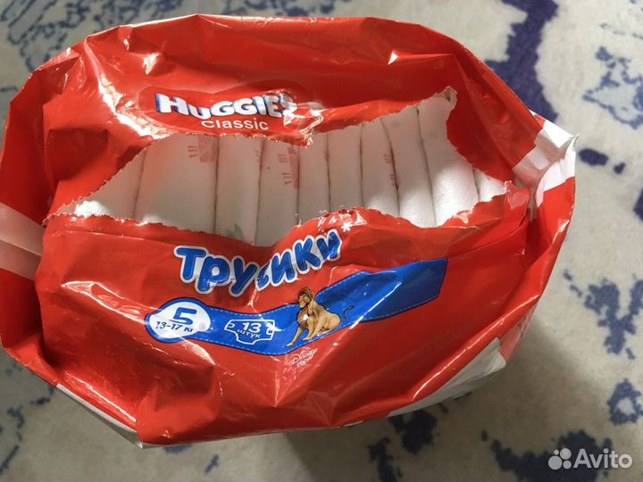 Подгузники трусики huggies 5