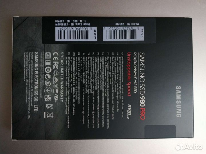 Броньssd 2tb samsung 980 pro mz-v8p2t0bw