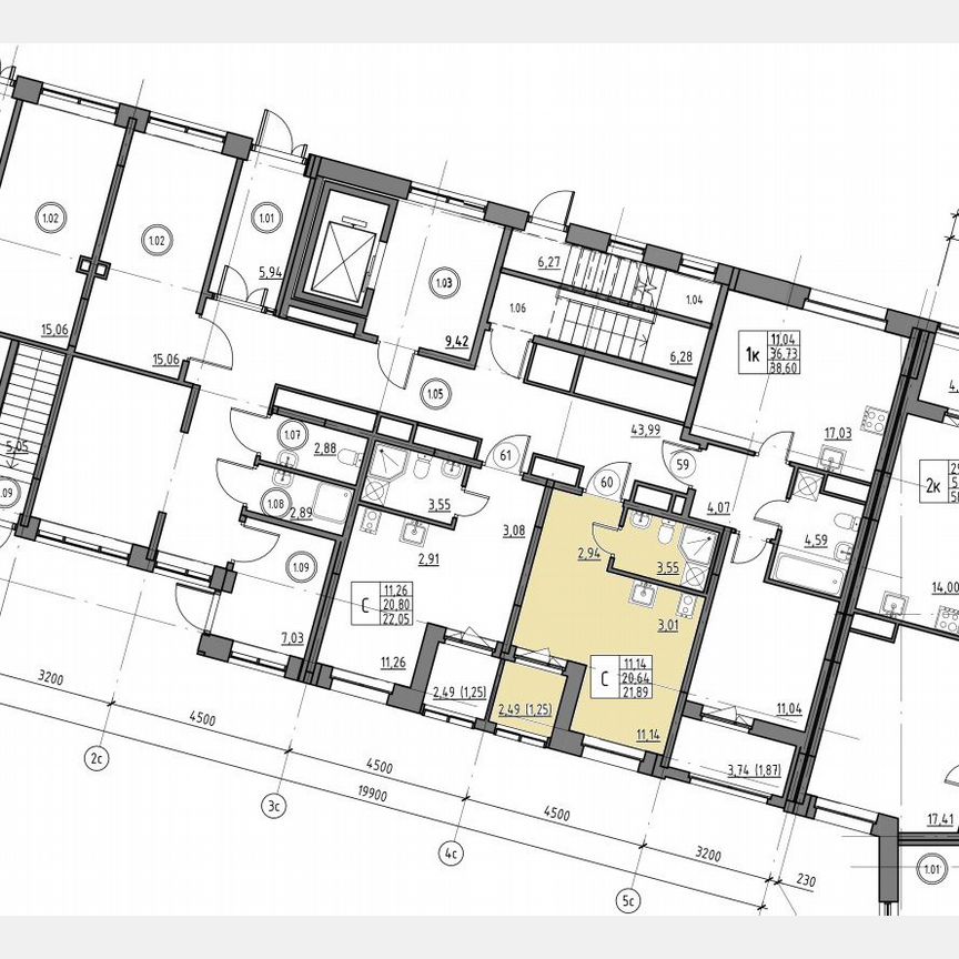 Квартира-студия, 21,9 м², 1/12 эт.