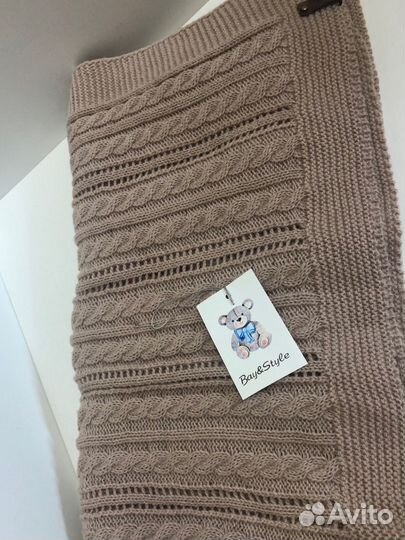 Вязанный плед детский 90х90