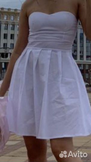 Платье 44 белое летнее на выпускной