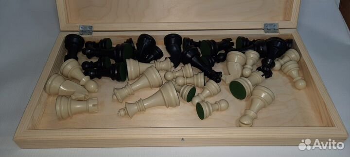 Шахматы из ABS-пластика с утяжелит. с доской 47 см