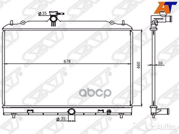 Радиатор Nissan Serena 05-10 NS0005-C25 Sat