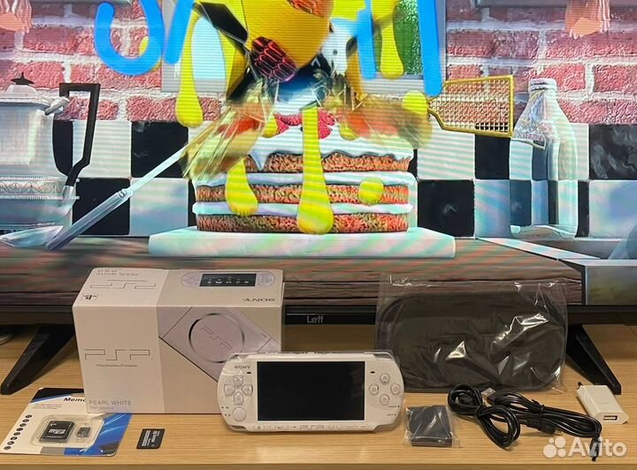 Оригинальная новая Sony PSP 3008”400 игр,64Gb”