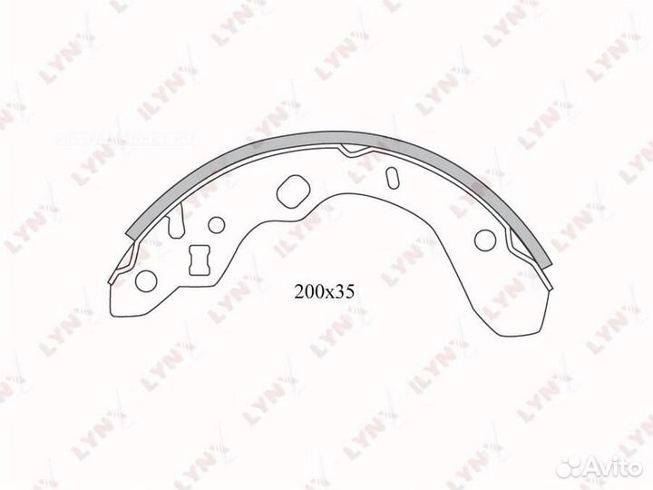 Lynxauto BS-5104 Колодки тормозные барабанные зад