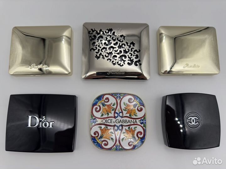 Guerlain,Dior,Chanel тени/D&G пудра-хайлайтер