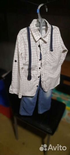 Костюм-тройка, брюки и подтяжки