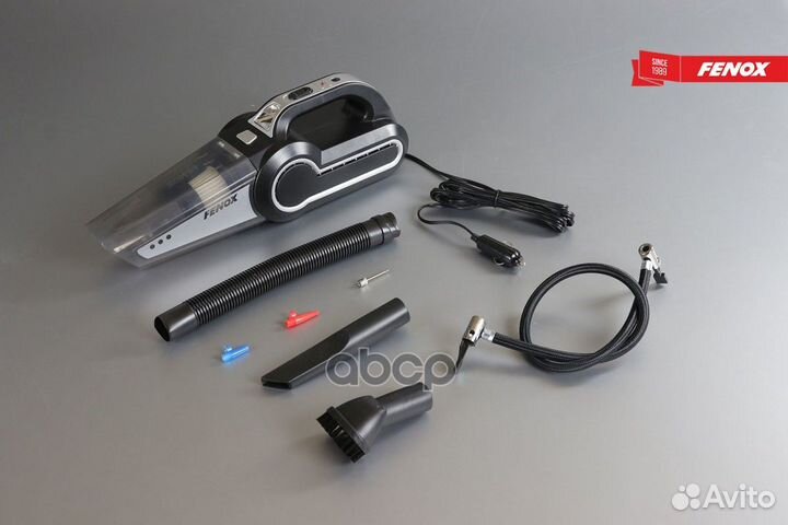 Пылесос-компрессор с фонарем и монометром ABS п