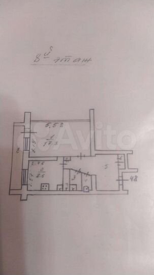 1-к. квартира, 44 м², 8/12 эт.