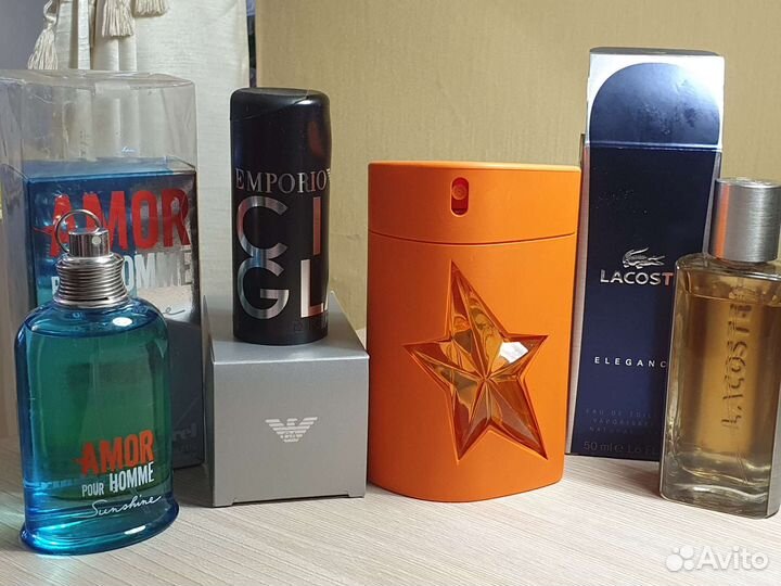 Мужские оригиналы Mugler, Armani, Cacharel Lacoste