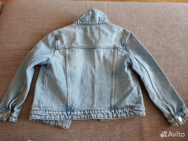 Джинсовая куртка Zara 116, джинсы Глория 116