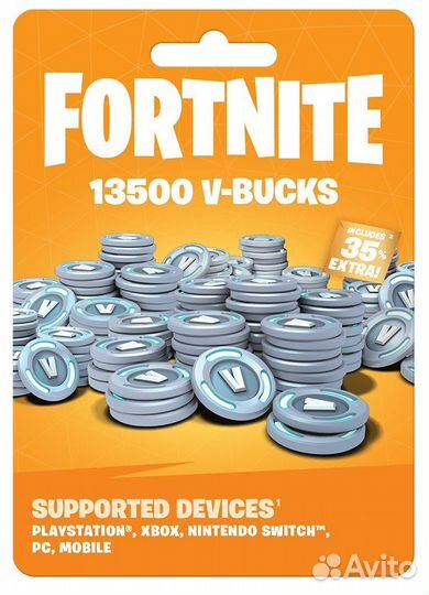 Fortnite 13 500 в баксы vbucks