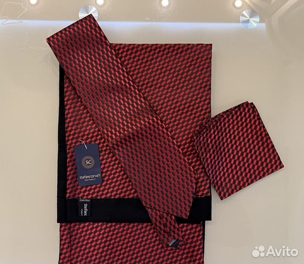 Мужской набор: шарф, галстук, платок