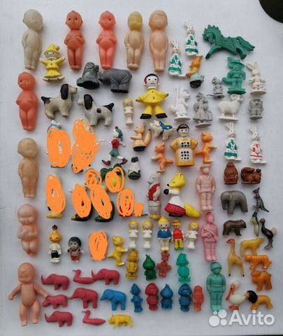 Игрушки СССР Пупсики, Нэцке, колкий пластик