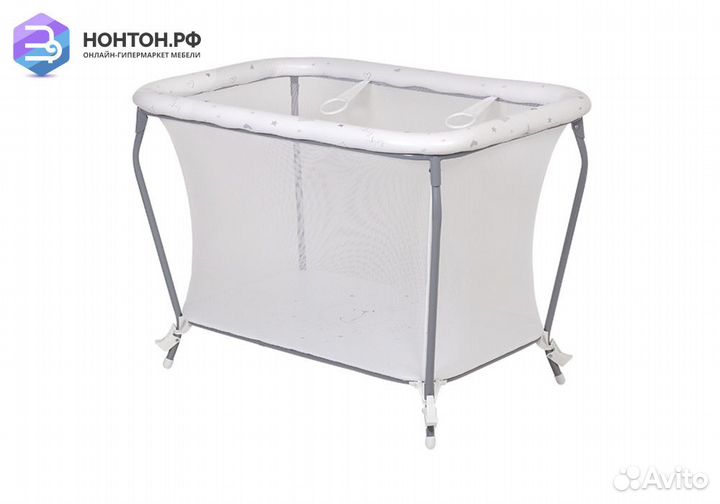 Манеж Classic French Teddy белый / серый