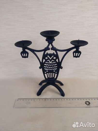 Чугунные подсвечники Винтаж