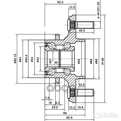 Ступица задняя зад лев nissan almera B10RS