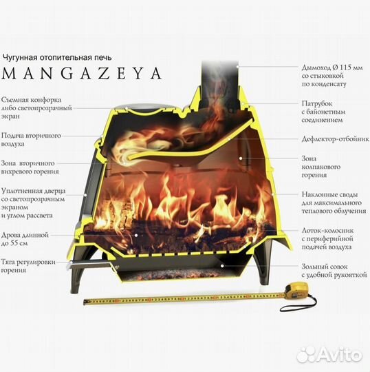 Печь отопительная мангазея