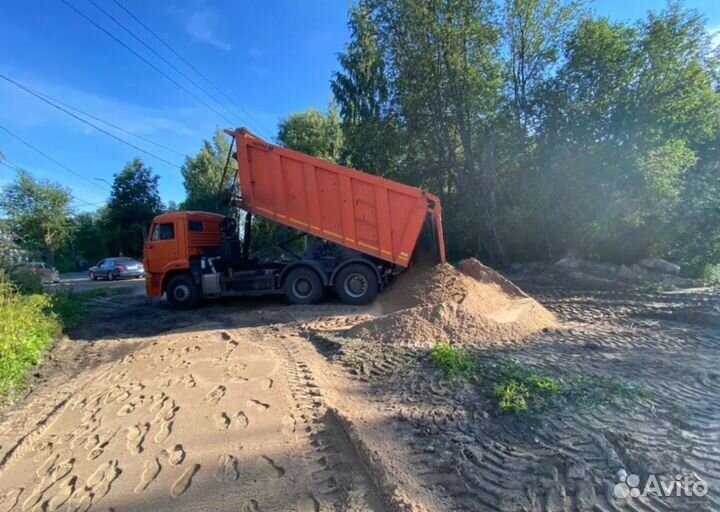 Песок карьерный строительный, песок мытый