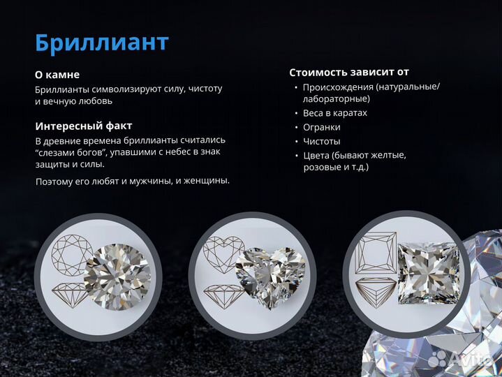 Помолвочное кольцо 0.4 ct золотое