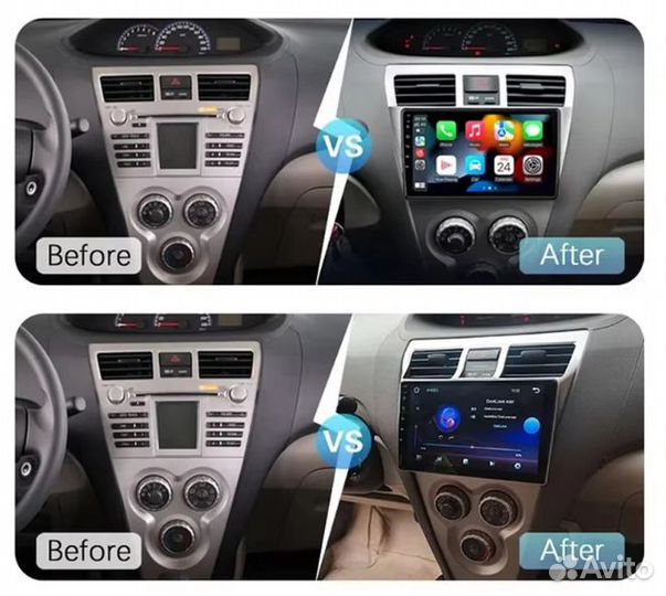 Магнитола Android Toyota Vios 2 2007 - 2013