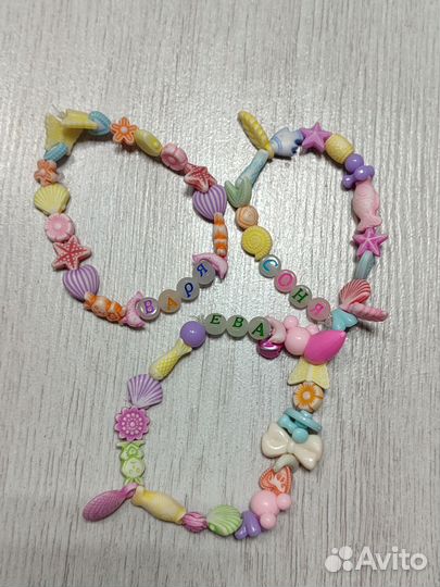 Детские бусы и браслет ручной работы