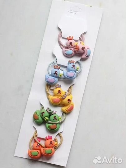 Резиночки для волос детские, набор 10 шт, новые