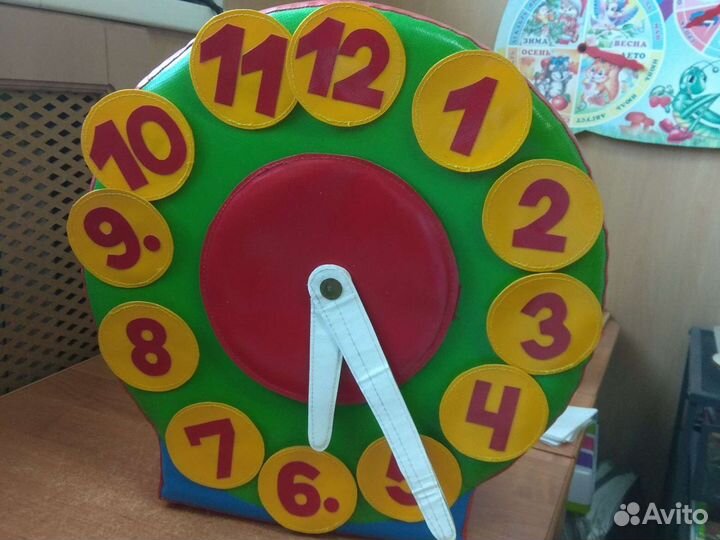 Часики, мягкий модуль развивающий