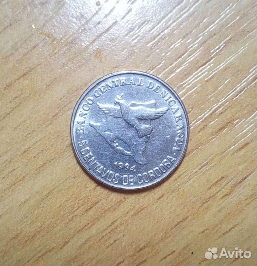 Монета 5 сентаво Никарагуа 1994