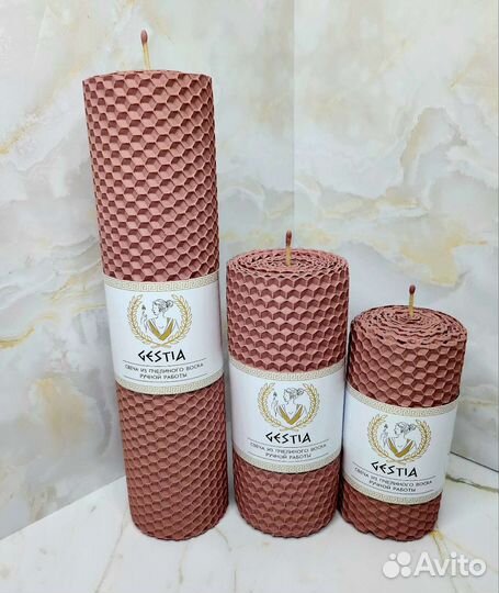 Подарочные наборы катаных свечей