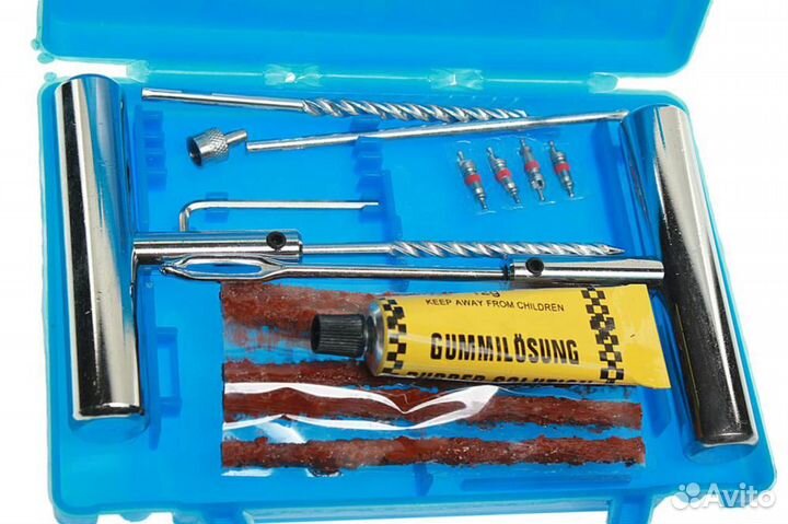 Набор для ремонта бескамерных шин (жгутовик,рашпил