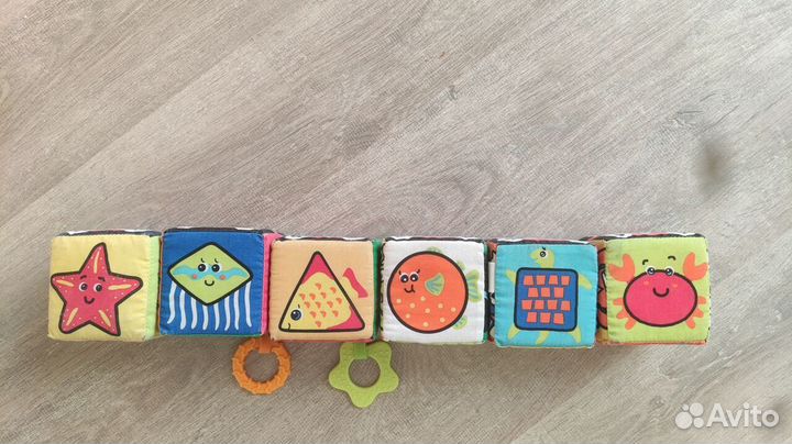 Мягкие кубики развивайки-циферки-картинки