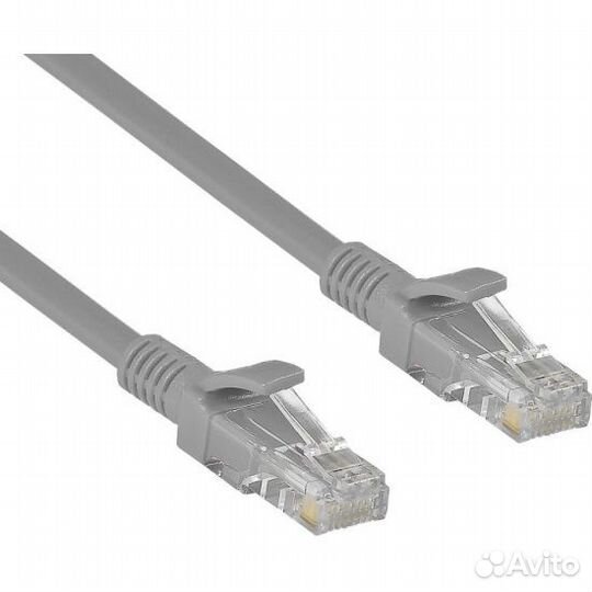 Кабель для интернета/3м/литой/серый/RJ45
