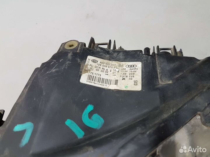 Фара левая v10 w12 ауди а8 audi s8