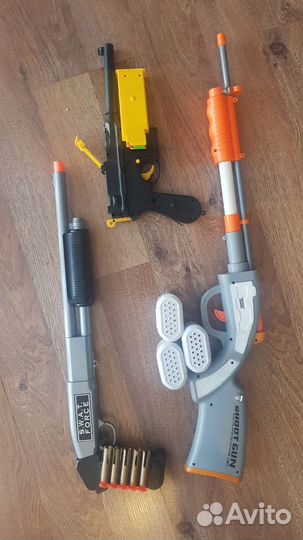 Nerf, пулемёт, пистолет, оружие