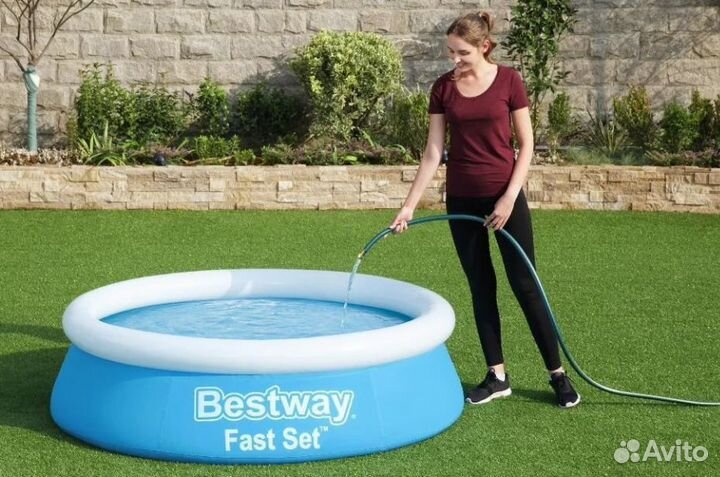 Бассейн надувной семейный Bestway Fast Set 183х51