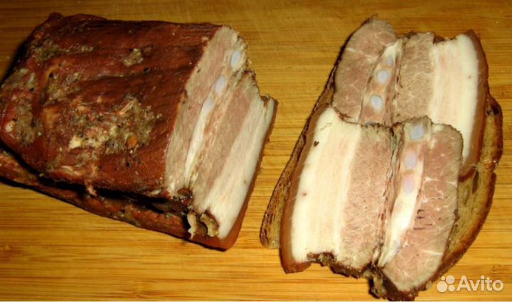 Копченое домашнее сало