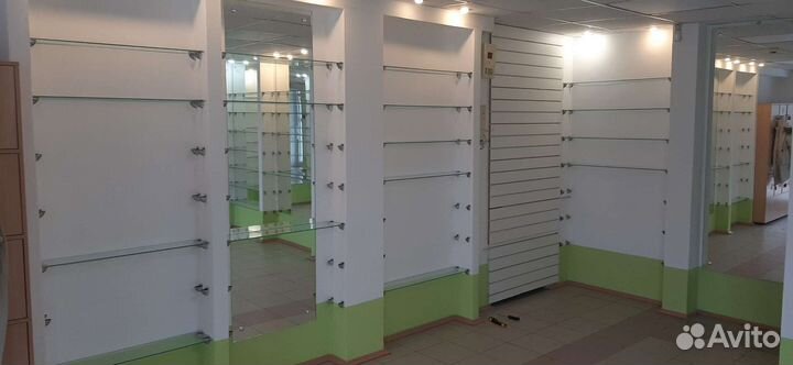 Полка стеклянная с крепежом