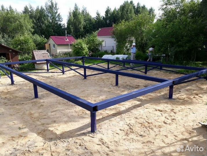 Винтовые сваи теплица