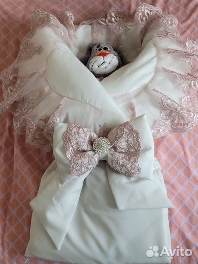 Конверт одеяло на выписку весна осень