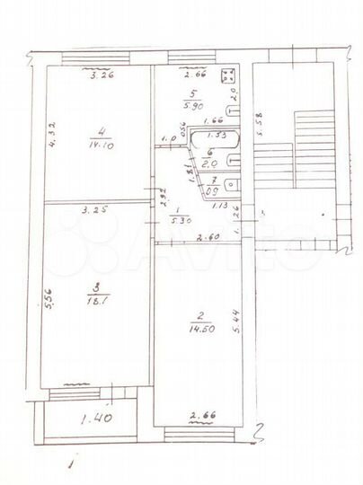 3-к. квартира, 61 м², 1/5 эт.