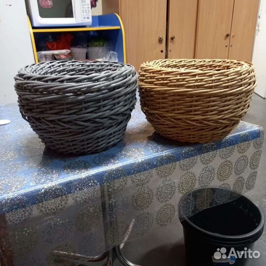 Горшок 8 литров из искуственного ротанга