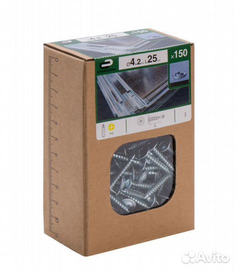 Саморезы с пресс-шайбой 4.2x25 оцинкованные с остр