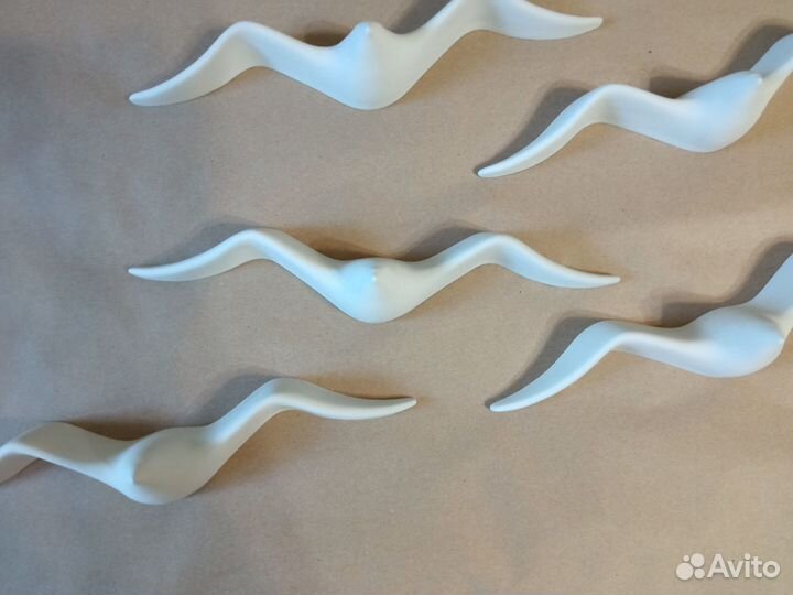 Декор 3D Чайки на стену украшение для дома офиса