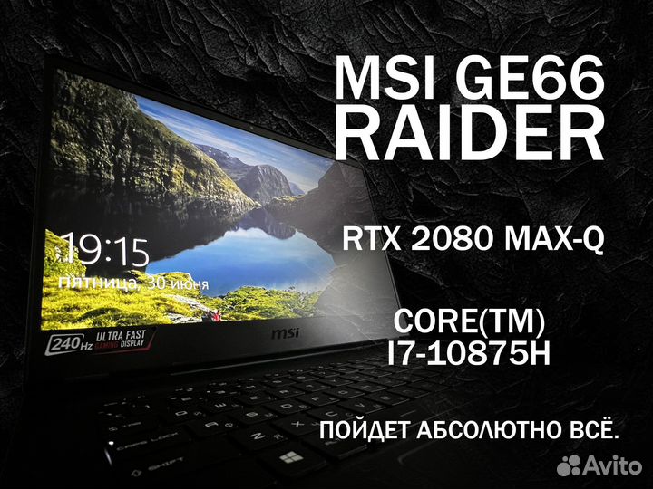 Игровой ноутбук MSI GE66 Raider