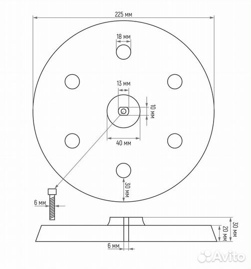 Подошва для шлифмашины (жираф) мягкая